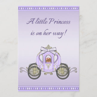 Etnisch Paarse Prinses Coach Meisjes Baby shower Kaart