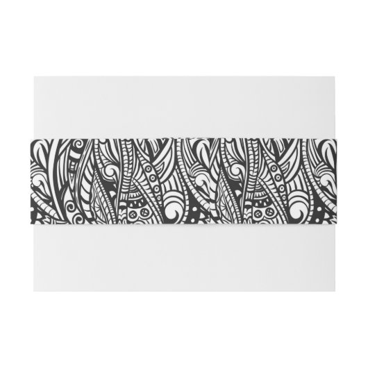 Etnisch patroon 3 uitnodigingen wikkel (Achterkant Voorbeeld)