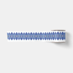 Etnisch Patroon blauw en paarse lint