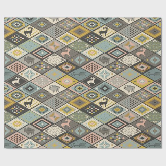  etnisch patroon cadeaupapier (Vlak)