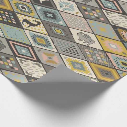  etnisch patroon cadeaupapier (Hoek)