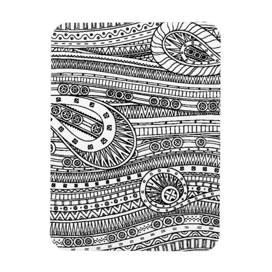 Etnisch patroon Doodle Magneet (Verticaal)