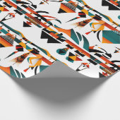 Etnisch patroon, Etnisch ontwerp, Etnisch Cadeaupapier (Hoek)