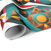 Etnisch patroon, Etnisch ontwerp, Etnisch Cadeaupapier (Rol Hoek)