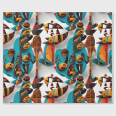 Etnisch patroon, Etnisch ontwerp, Etnisch Cadeaupapier (Vlak)