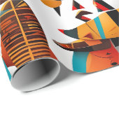 Etnisch patroon, Etnisch ontwerp, Etnisch Cadeaupapier (Rol Hoek)