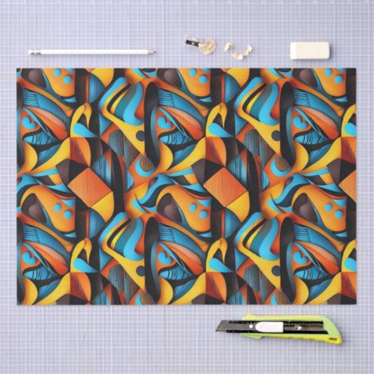 Etnisch patroon, Etnisch ontwerp, Etnisch Tissuepapier (Craft)