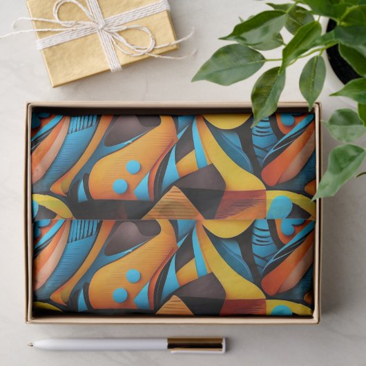 Etnisch patroon, Etnisch ontwerp, Etnisch Tissuepapier (Geschenk)