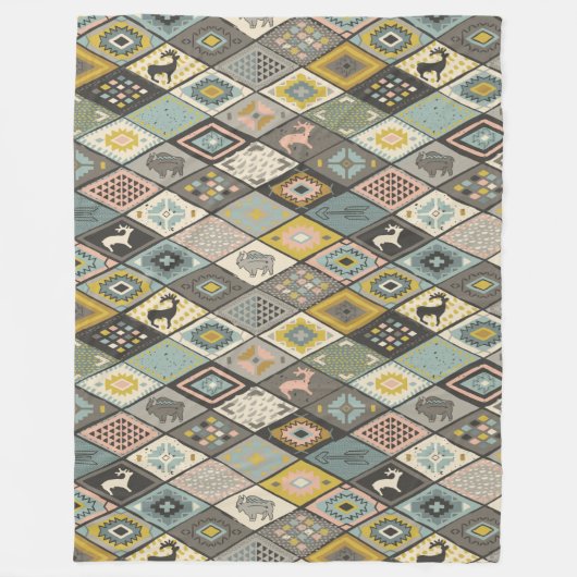 etnisch patroon fleece deken (Voorkant)
