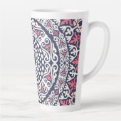 Etnisch patroon Mandala boho chic Indian style Latte Mok (Rechts)