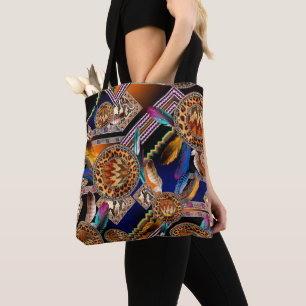 Etnisch patroon tote bag