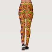 Etnisch patroon van Kente – Levendig Afrikaans tex Leggings (Achterkant)