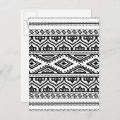 Etnisch patroonontwerp briefkaart (Voorkant / Achterkant)