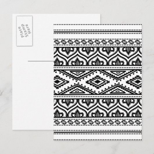Etnisch patroonontwerp briefkaart (Voorkant / Achterkant)