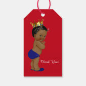 Etnisch Prince-Baby shower Cadeaulabel (Achterkant)