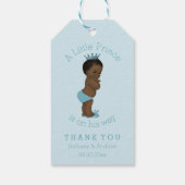 Etnisch Prince Baby shower Gepersonaliseerd Cadeaulabel (Achterkant)
