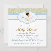 Etnisch Prince-Baby shower Kaart (Achterkant)