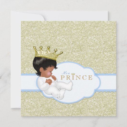 Etnisch Prince-Baby shower Kaart (Voorkant)