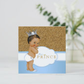 Etnisch Prince-Baby shower Kaart (Staand voorkant)