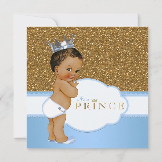 Etnisch Prince-Baby shower Kaart (Voorkant)