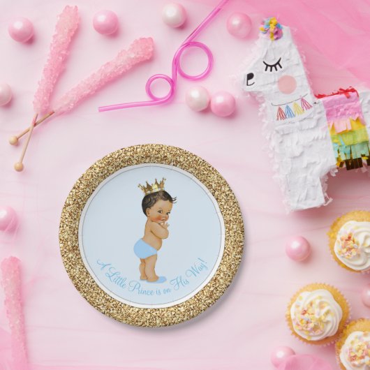 Etnisch Prince-Baby shower Papieren Bordje (Feest)