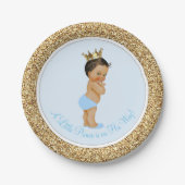 Etnisch Prince-Baby shower Papieren Bordje (Voorkant)