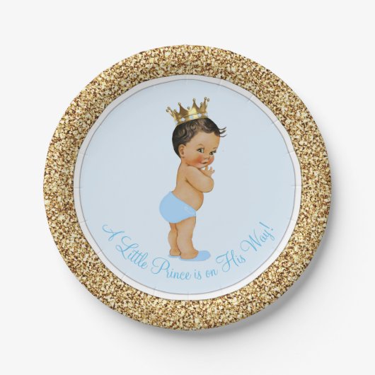 Etnisch Prince-Baby shower Papieren Bordje (Voorkant)