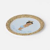 Etnisch Prince-Baby shower Papieren Bordje (Gekanteld)