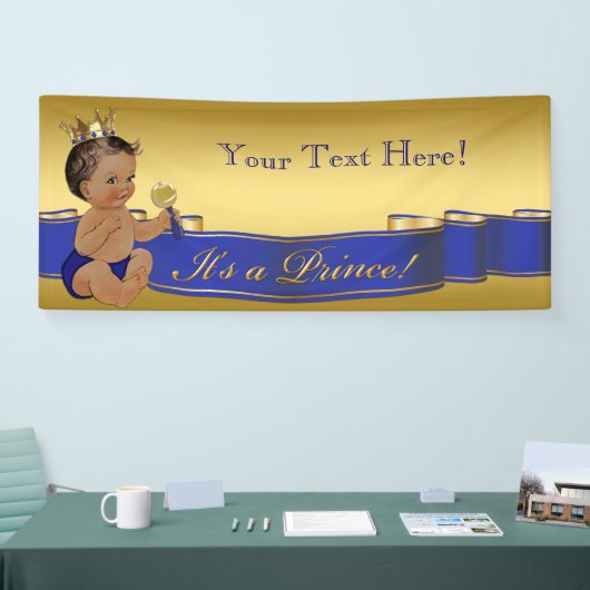 Etnisch Prince-Baby shower Spandoek (Beurs)
