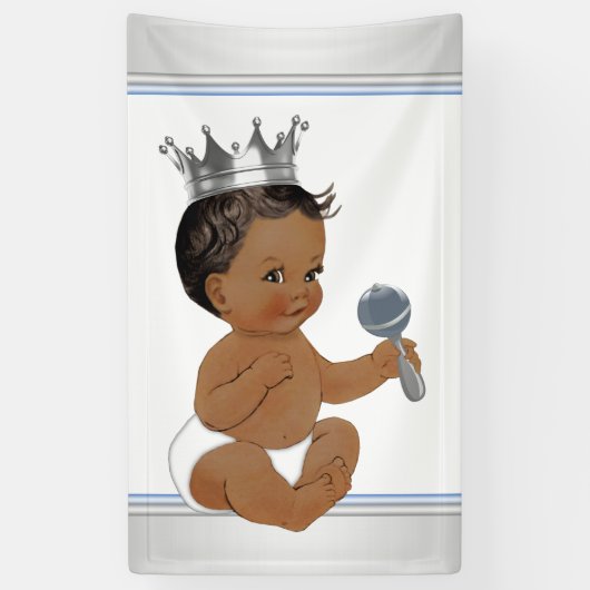 Etnisch Prince-Baby shower Spandoek (Verticaal)