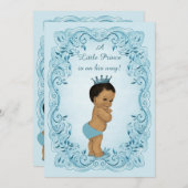 Etnisch  Prince Blue Baby shower Kaart (Voorkant / Achterkant)