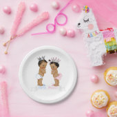 Etnisch Prince Princess Baby shower Papieren Bordje (Feest)