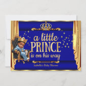 Etnisch Prince Royal Blue Gold Troon Baby shower Kaart (Voorkant)