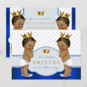Etnisch Prince Twin Boy Baby shower Kaart (Voorkant / Achterkant)
