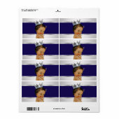 Etnisch Prins Baby Shower Waterfles Label (Full Sheet)