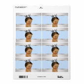 Etnisch Prins Baby Shower Waterfles Label (Full Sheet)