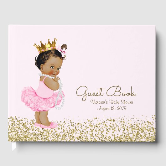 Etnisch Prinses Baby shower gastenboek (Voorkant)