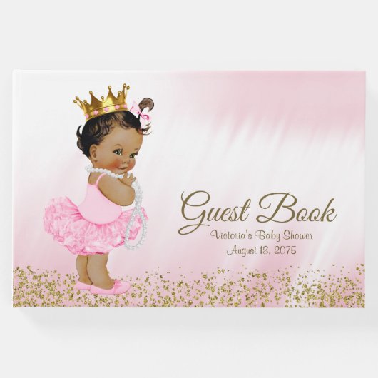 Etnisch Prinses Baby shower gastenboek (Voorkant)
