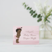  Etnisch Prinses Baby shower Luier Raffle Informatiekaartje (Staand voorkant)