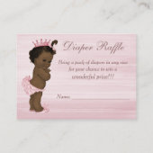  Etnisch Prinses Baby shower Luier Raffle Informatiekaartje (Achterkant)