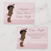  Etnisch Prinses Baby shower Luier Raffle Informatiekaartje (Voorkant / Achterkant)