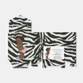 Etnisch  Prinses Baby shower Zebra Patroon Bedankdoosjes (Uitgevouwen)