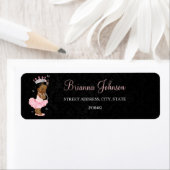 Etnisch Prinses Babyshower Adreslabel Etiket (Insitu)