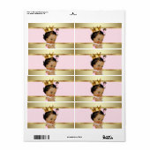Etnisch Prinses Babyshower Waterfles Label (Full Sheet)