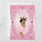 Etnisch Prinses Ballerina Liefde Hartjes Baby Show Kaart (Voorkant)