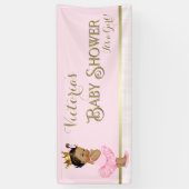 Etnisch Prinses Ballerina Tutu Baby shower Spandoek (Verticaal)