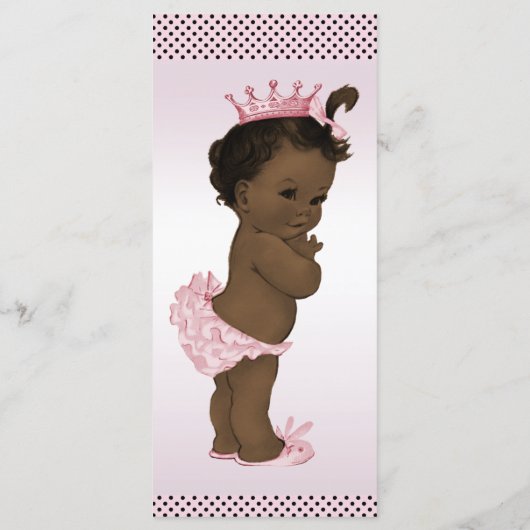 Etnisch  Prinses Polka Dot Baby shower Menu (Achterkant)