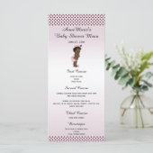 Etnisch  Prinses Polka Dot Baby shower Menu (Staand voorkant)
