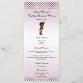 Etnisch  Prinses Polka Dot Baby shower Menu (Voorkant)