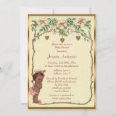  Etnisch Prinses Rozen & Harten Baby shower Kaart (Achterkant)